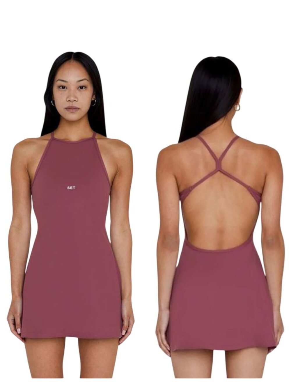 SET Active The Sportbody Dress canyon pink size S small active shorts mini